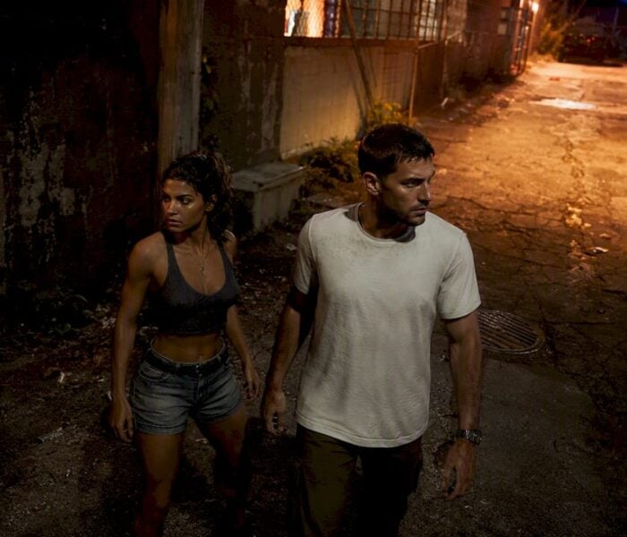 GTA 6 protagonists Jason and Lucia in urban scene